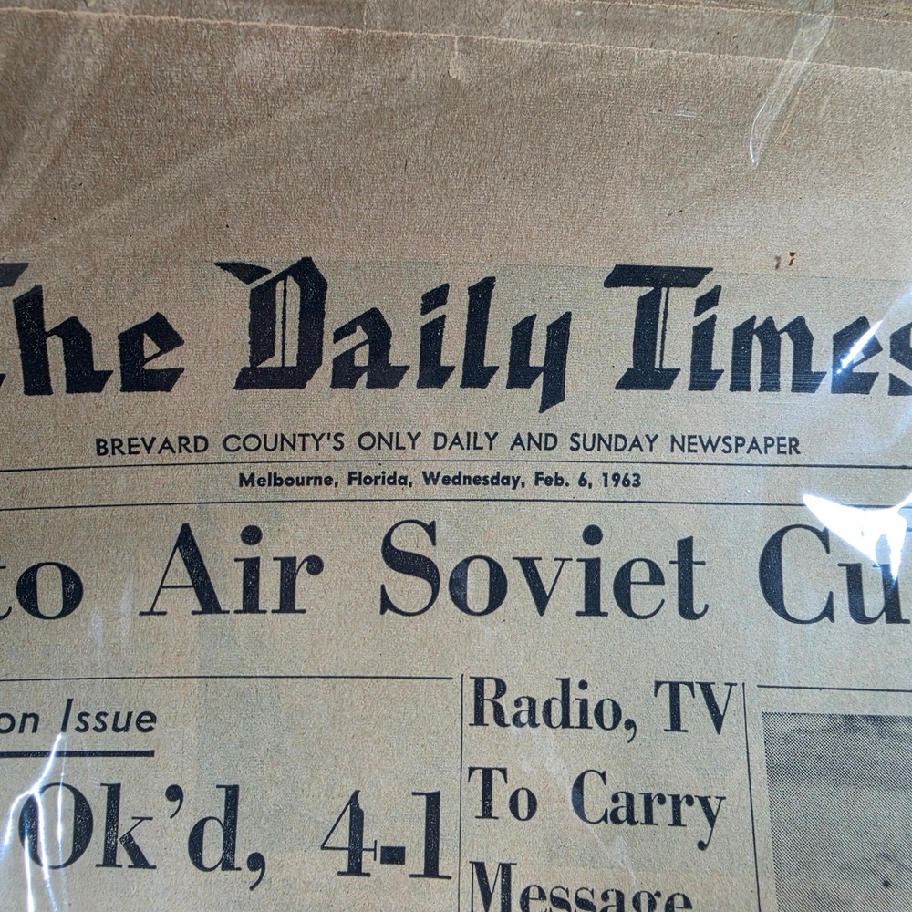 Vintage Brevard County Florida Newspapers 1958-1967 Cold War Space Age Lot 14 - Picture 16 of 16